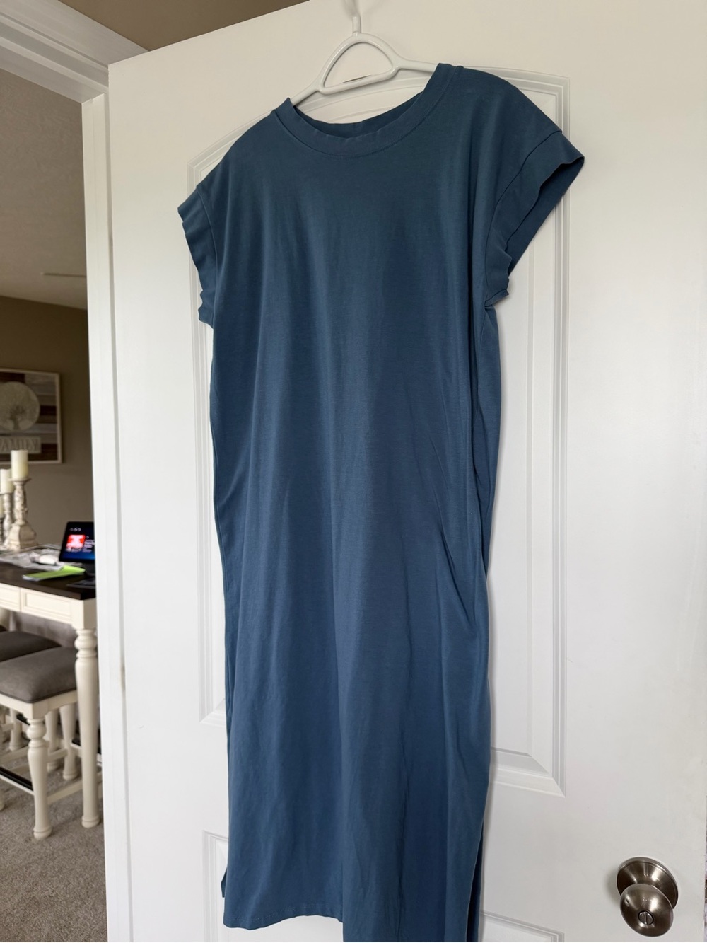 Zenana Outfitters Blue Maxi T-Shirt Dress